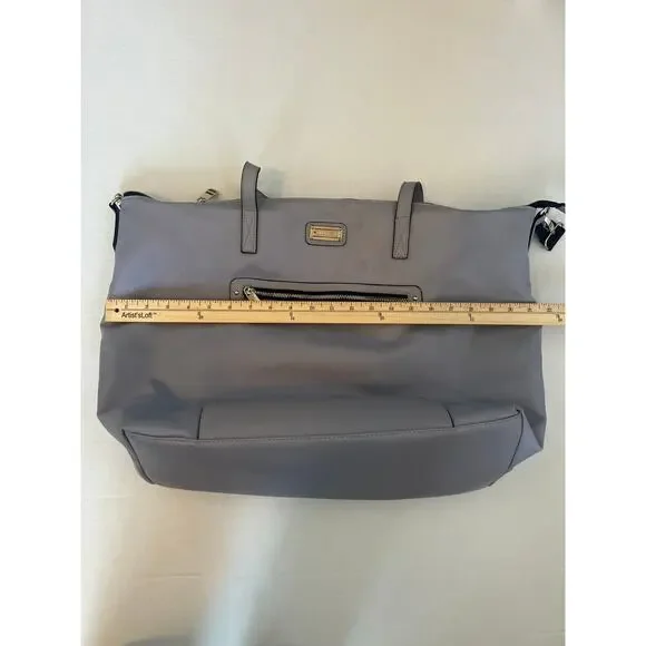 Madden Girl Nylon
Weekender Travel Large Tote Bag Gray and Black - Picture 7 of 11